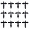 30Pcs Gothic Style Alloy Pendents, Sword with Wing, Electrophoresis Black, 44x34.5x3mm, Hole: 4mm