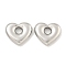 Non-Tarnish 304 Stainless Steel Pendants, Heart Charm, Stainless Steel Color, 15x17x3.5mm, Hole: 4mm