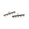 Tarnish Resistant 1 to 5 201 Stainless Steel Chandelier Components Links, 5-Strand Reducer Connector, Stainless Steel Color, 8.5x27x1.5mm, Hole: 2mm and 3mm
