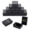 arricraft 12 Pcs Cardboard Jewelry Packing Box, Black Packing Box with Rectangular Hot Stamping Pattern for Girlfriend Gift Suitable for Rings Earrings Watches Necklaces Earrings Bracelets
