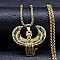 201 Stainless Steel Pendant Necklace, Egyptian Mau, Golden, 22.95 inch(58.3cm)