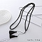 Chic European American Faceted Rondelle Glass Beaded Sweater Long Tassel Necklaces, Black, 44.88 inch(114cm)