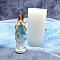 DIY Silicone Portrait Candle Molds, for Scented Candle Making, Religion Virgin Mary Statue, White, 2.7x7.3cm