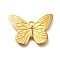 Ion Plating(IP) 304 Stainless Steel Pendants, Butterfly Charm, Real 18K Gold Plated, 22x31x4.2mm, Hole: 2mm