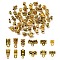 65Pcs 13 Styles Tibetan Style Alloy Tube Bails, Loop Bails, Tube, Antique Golden, 9~13x7~14x5~7mm, Hole: 1.6~2mm, 5pcs/style