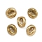 304 Stainless Steel Beads, Oval, Ion Plating(IP), Real 18K Gold Plated, 7x5.5x5.5mm, Hole: 3.5x2mm