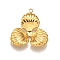 304 Stainless Steel Pendants, Leaf Charm, Real 18K Gold Plated, 26x25x5.5mm, Hole: 2mm