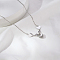Stainless Steel Heart Pendant Necklaces for Women's Daily Wear, Stainless Steel Color, 16.54 inch(42cm)