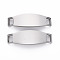 Non-Tarnish 201 Stainless Steel Links Connectors, Cadmium Free & Nickel Free & Lead Free, Curve Rectangle, Stainless Steel Color, 39x13x5.5mm, Hole: 4x6mm