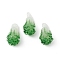 Handmade Lampwork Pendants, Cabbage Charm, Lime Green, 34.5~37x18~19x17~18.2mm, Hole: 2~3.5mm