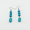 Column Synthetic Turquoise & Alloy Dangle Earrings, Turquoise, show in picture3