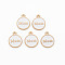 Mother's Day Alloy Enamel Charms, Cadmium Free & Lead Free, Light Gold, Flat Round with Mom, White, 14.5x12x2mm, Hole: 1.4mm