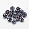 Handmade Polymer Clay Rhinestone Beads, Round, Colorful, 12mm, Hole: 1mm
