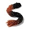 Transparent Glass Bead Strands, Segmented Multi-color Beads, Triangle, Black, 4.5x4.5x3mm, Hole: 0.9mm, about 142pcs/strand, 13.58~13.78''(34.5~35cm)