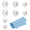 BENECREAT 8Pcs 4 Sizes 925 Sterling Silver Stopper Beads, Round Spacer Beads with Silver Polishing Cloth for DIY Bracelet Necklace Earrings Jewelry Making Accessorie, 2pcs/Size