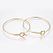Ion Plating(IP) 304 Stainless Steel Expandable Bangle Making, Golden, 2-3/8 inchx2-1/2 inch(60x63mm)
