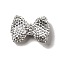 Polymer Clay Rhinestone Beads, Bowknot Focals Beads for Jewelry Keychain Making, Ghost White, 21.5~22mmx30mmx9.5~10.5mm, Hole: 1.8mm