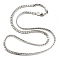 Non-Tarnish 304 Stainless Steel Chain Necklaces, Herringbone Chain, Stainless Steel Color, 23.62 inch(60cm)
