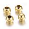 201 Stainless Steel Beads, with Rubber Inside, Slider Beads, Rondelle, Real 24K Gold Plated, 6x4.5mm, Hole: 1.5mm