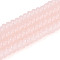 Imitation Jade Glass Beads, Rondelle, Pink, 4~4.5x2.5mm, Hole: 0.7mm, about 149pcs/strand, 14.96 inch(38cm)