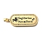 Oval with 12 Constellation 304 Stainless Steel Rhinestone Pendants, with Enamel, Ion Plating(IP), Real 18K Gold Plated, Sagittarius, 46x19x2mm, Hole: 6x3.5mm