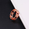 Transparent Resin Finger Rings, Apple, Orange Red, Inner Diameter: 16mm
