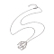 Crystal Stone Cage Pendant Necklaces, 304 Stainless Steel Cable Chain Necklaces , Stainless Steel Color, 19.49 inch(49.5cm)