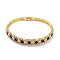 Rack Plating Brass Micro Pave Cubic Zirconia Link Chain Bracelets, Tennis Bracelet, Long-Lasting Plated, Cadmium Free & Lead Free, Real 18K Gold Plated, 7-5/8 inch(19.3cm)