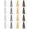 100Pcs 4 Colors Iron Filigree Bead Cones, Mixed Color, 22x8~9mm, Hole: 2.5~3mm