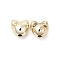 Plating CCB Plastic Beads, Round with Bowknot, Golden, 17x17.4x14mm, Hole: 3mm