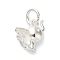925 Sterling Silver Pendants, Elephant Charms, with 925 Jump Rings and 925 Stamp, Silver, 15.5x9.5x5.5mm, Hole: 3.5mm