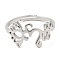 Non-Tarnish 304 Stainless Steel Yoga & Infinity Adjustable Ring for Women, Stainless Steel Color, US Size 5 3/4(16.3mm)