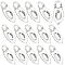SUNNYCLUE 1 Box 30Pcs Metal Earring Bails Silver Pendant Bail Bulk Brass Small Spoon Shape Oval Connector Charm Glue on Flat Pad Bails for Jewelry Making Charms Pendants Earrings DIY Crafts Findings