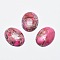 Regalite/Imperial Jasper/Sea Sediment Jasper Cabochons, Dyed & Heated, with Gold Line, Oval, 30x22~22.5x6mm