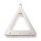 Non-Tarnish 304 Stainless Steel Chandelier Components Links, Polishing, Triangle, Stainless Steel Color, 31.5x29x1mm, Hole: 1.4mm and 1.2mm
