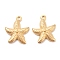 304 Stainless Steel Pendants, Starfish, Golden, 23x19x4mm, Hole: 2mm