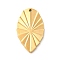 Ion Plating(IP) 304 Stainless Steel Pendants, Leaf Charm, Golden, 30x18x2mm, Hole: 1.4mm
