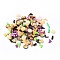 Handmade Polymer Clay Cabochons, Mixed Shapes, Mixed Color, 5x5~7x0.8~2mm, about 13333pcs/1000g