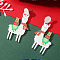 Christmas Acrylic Stud Earrings, 304 Stainless Steel Pin, Sheep, Stainless Steel Color