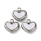 304 Stainless Steel Resin Pendants, Heart, 11x11.5x3.5mm, Hole: 1.8mm