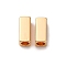 Brass Beads, Cadmium Free & Nickel Free & Lead Free, Rectangle, Real 18K Gold Plated, 6x2.5x2.5mm, Hole: 1.6mm