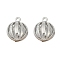 Brass Pendants, Cadmium Free & Nickel Free & Lead Free, Round, Real Platinum Plated, 16.5x13.5x9.5mm, Hole: 1.6mm