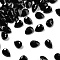Faceted Natural Spinel Cabochons, Pointed Back, Teardrop Shape, 4x3x2mm