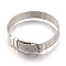 Tarnish Resistant 304 Stainless Steel Watch Bands, Watch Belt Fit Slide Charms, Original Color, 8-1/2 inch(21.5cm), 10mm