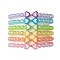 6Pcs 6 Colors Heart & Round Acrylic Beaded Stretch Kid Bracelet Sets, Stackable Bracelets for Girls, Mixed Color, Inner Diameter: 1-3/4~1-7/8 inch(4.4~4.7cm), 1pc/color
