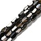 Electroplate Glass Beads Strands, Oval, Faceted, Sienna, 6x3.5x2.5mm, Hole: 1mm, about 53~54pcs/strand, 11.73''~12.01''(29.8~30.5cm)