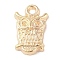 CCB Plastic Pendants, Owl, Golden, 24x15x4mm, Hole: 2.5mm