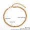 Simple Fashion Round 304 Stainless Steel Beaded Bracelets for Women, Golden, 7-1/8 inch(18cm), Round: 4mm