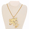 Alloy Pendant Necklaces for Women, Golden, Eye of Ra, 15.75~17.72 inch(40~45cm)