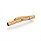 304 Stainless Steel Bayonet Clasps, Tube, Golden, 22.5x3mm, Hole: 2mm
